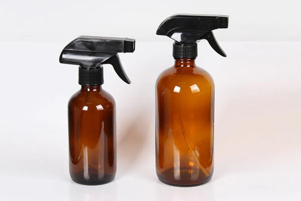 Amber Glass Bottle With Trigger Spray Pump / Phenolic Cap Or Lotion Pump