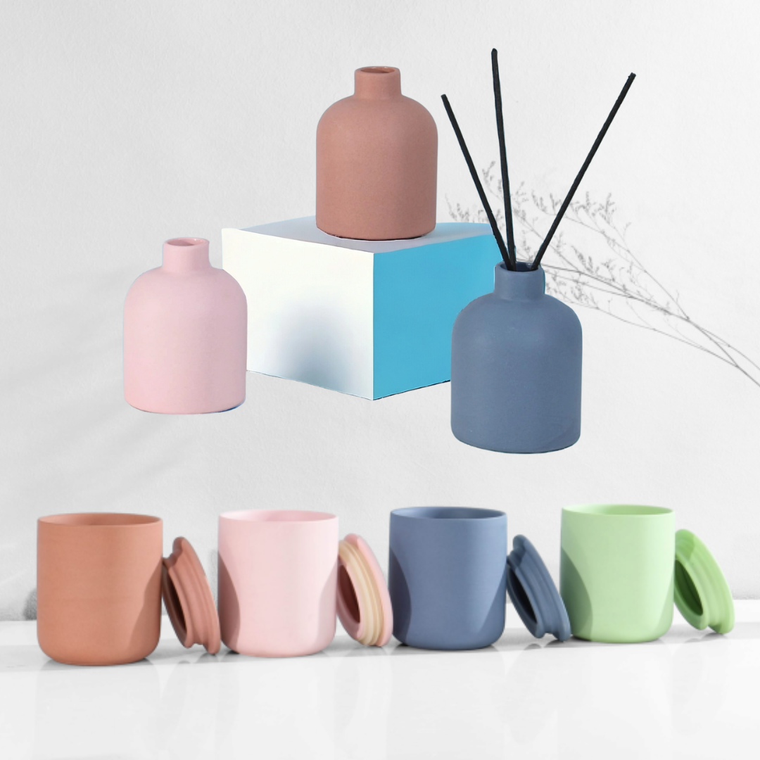 Ceramic Candle Jar (Get Diffuser Free)
