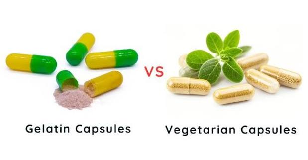 Empty capsules in size 00 and size 0, separated cap and body Gelatin and vegetarian empty capsules side by side Empty capsule size chart from 000 to 5