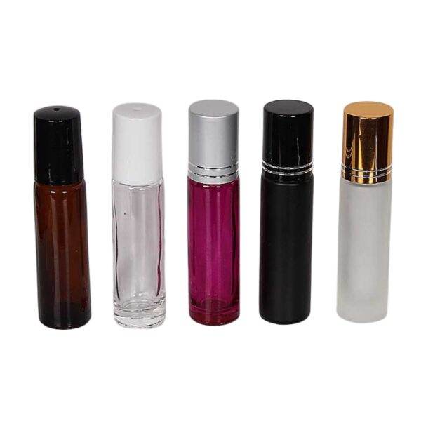 10ml Glass Roll On Containers w/ Ball and Caps 150pcs with 150pcs cap and roller