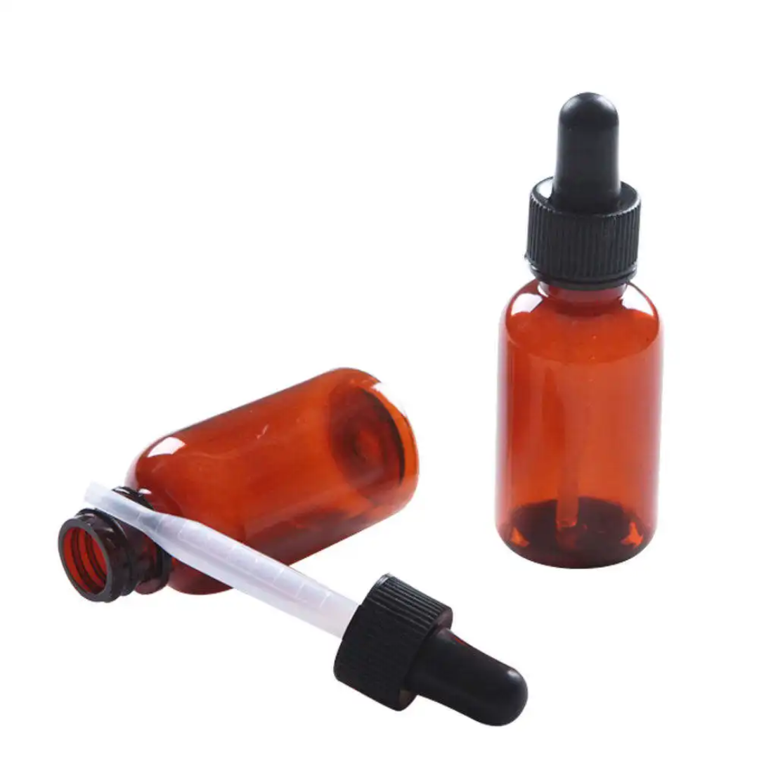 Plastic Amber Dropper Bottles