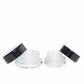 Straight Wall Clear Glass Jars Canada With Black PS Lids
