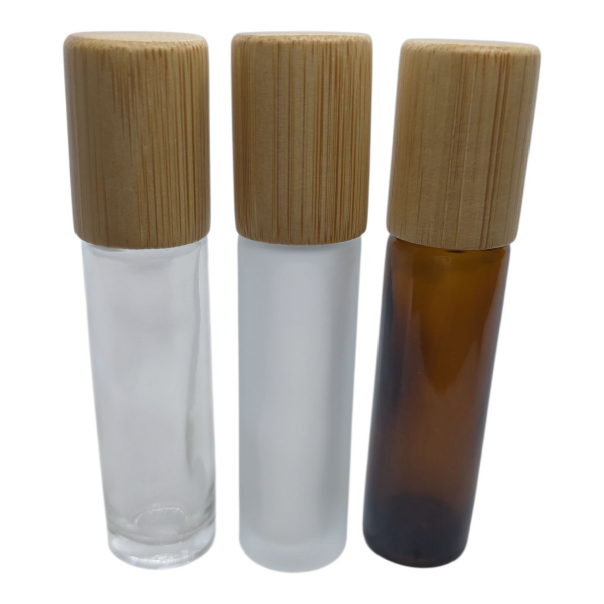 Roll on Glass Bottles with Bamboo Cap 150pcs
