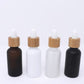 Frosted Glass Bottle With Bamboo Glass Dropper