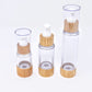 Bamboo Polyprophylene Plastic Airless Lotion Bottle