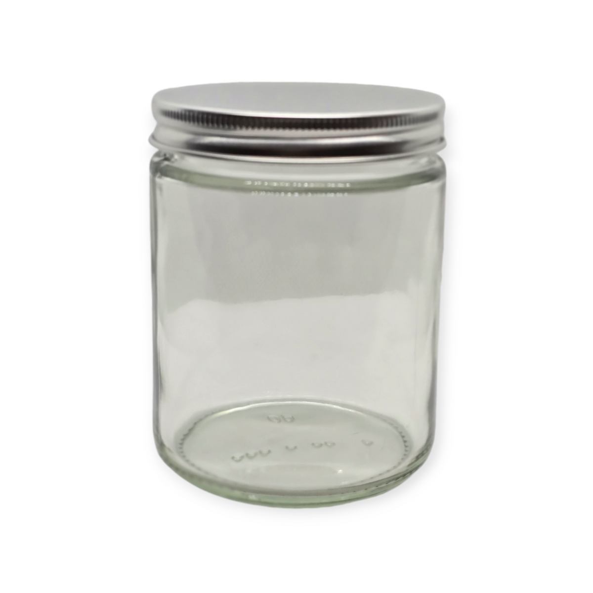 Candle Glass Jars with silver/black cap 9 oz