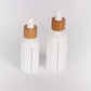 Matte White Bamboo Dropper Bottles | Bamboo Dropper Bottles|hemkundinc