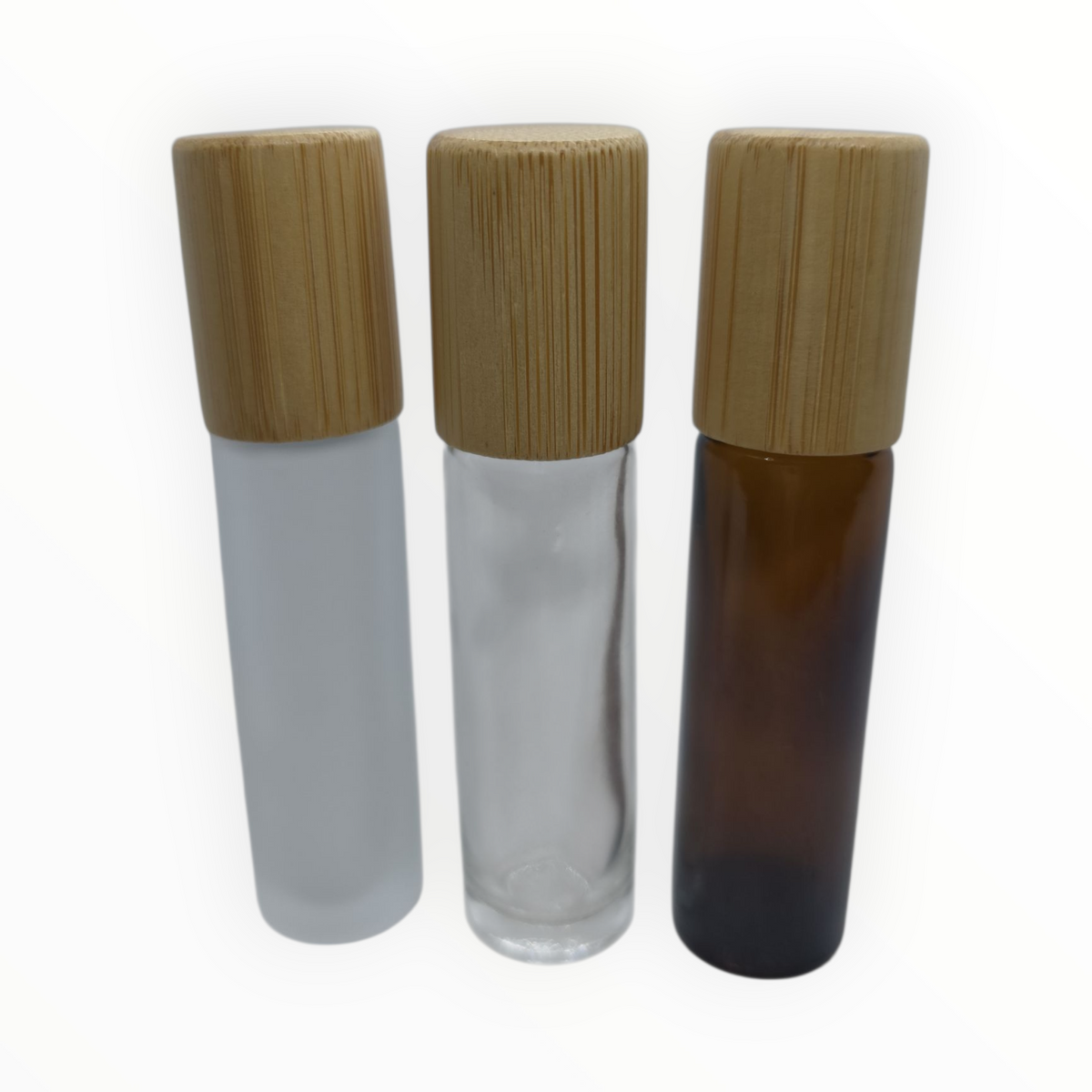 Roll on Glass Bottles with Bamboo Cap 150pcs