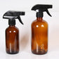 Amber Glass Bottle With Trigger Spray Pump / Phenolic Cap Or Lotion Pump