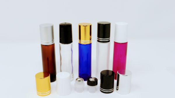 10ml Glass Roll On Containers w/ Ball and Caps 150pcs with 150pcs cap and roller