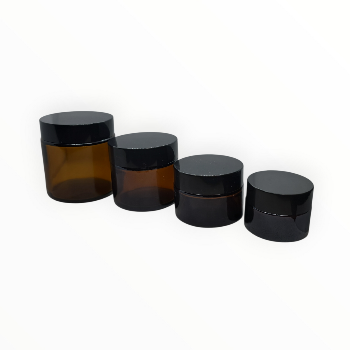 Glass jars with cap