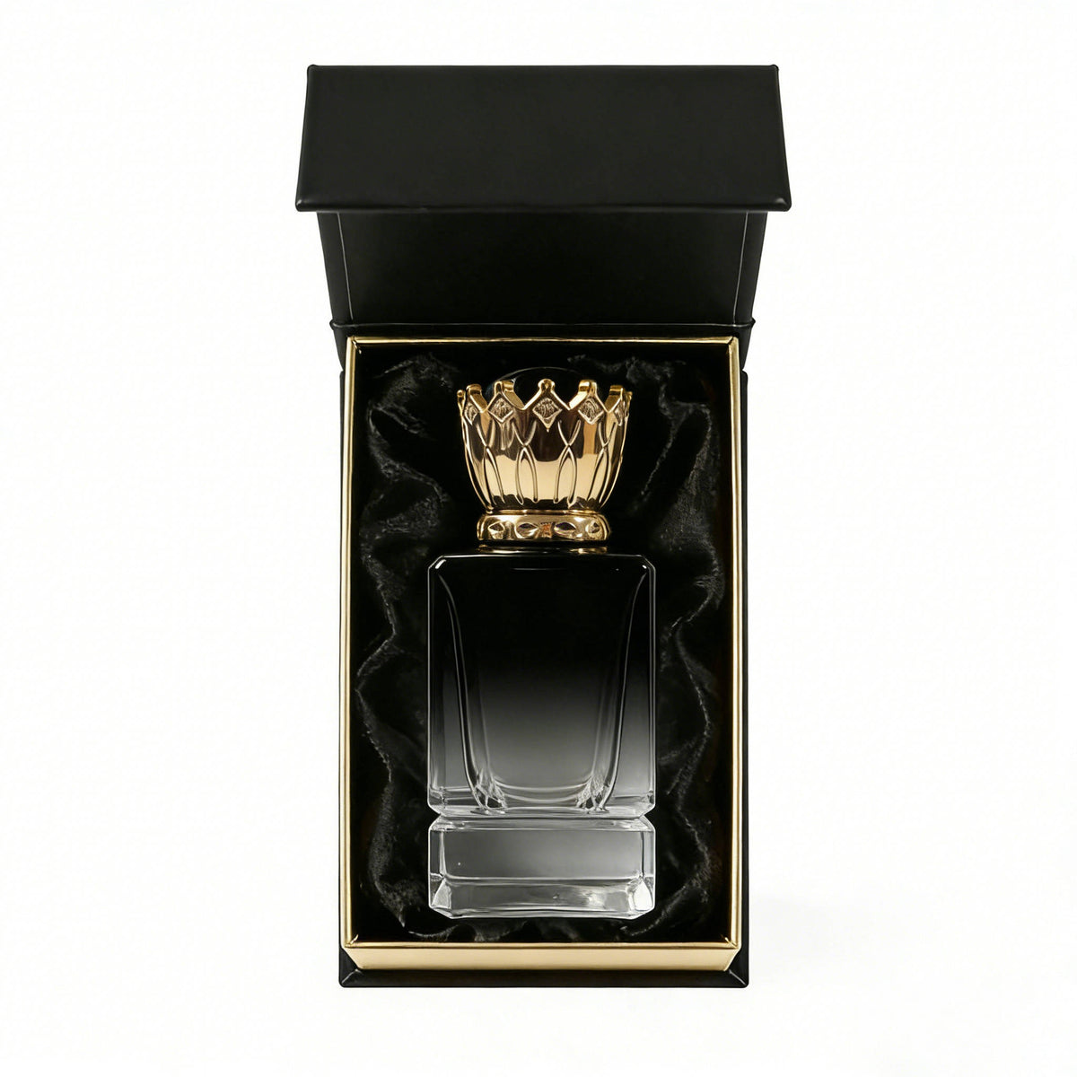 Crimp perfume glass bottles with cap