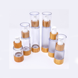 Bamboo Polyprophylene Plastic Airless Lotion Bottle