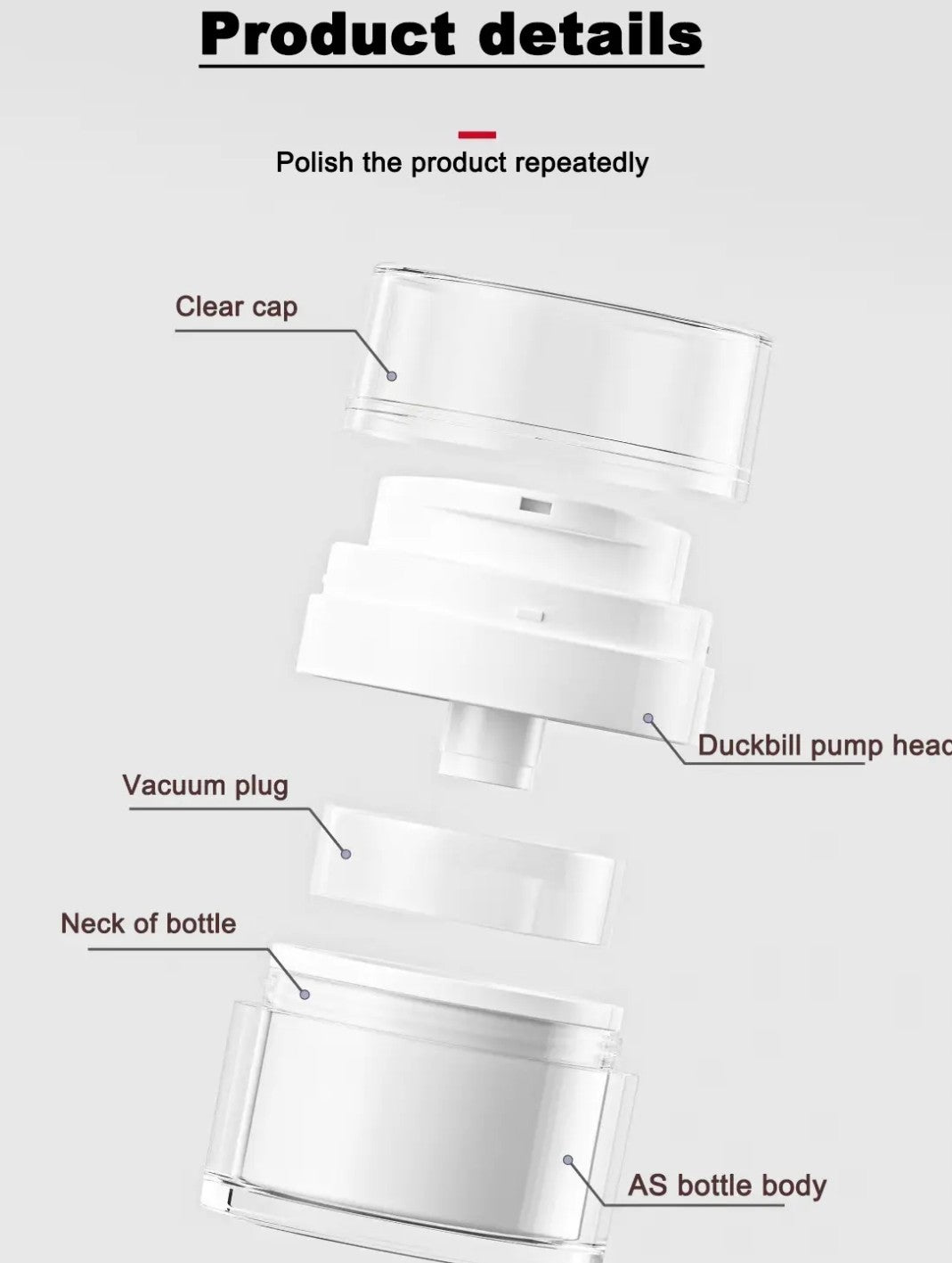 Acrylic Plastic Airless Jar